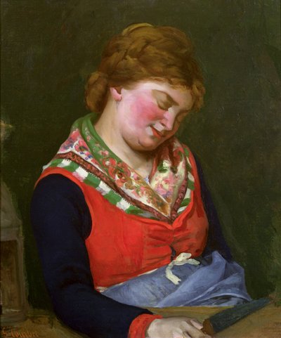 Peasant Woman Sleeping by Gustave Courbet